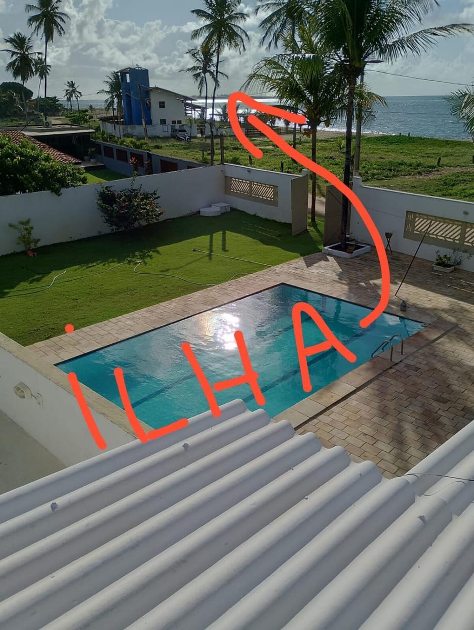 Casa com piscina, vista para Ilha de Santo Aleixo House in State of Pernambuco, Brazil