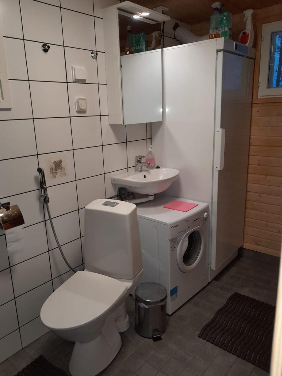 Toilet, Bathroom, washing machine, dryer