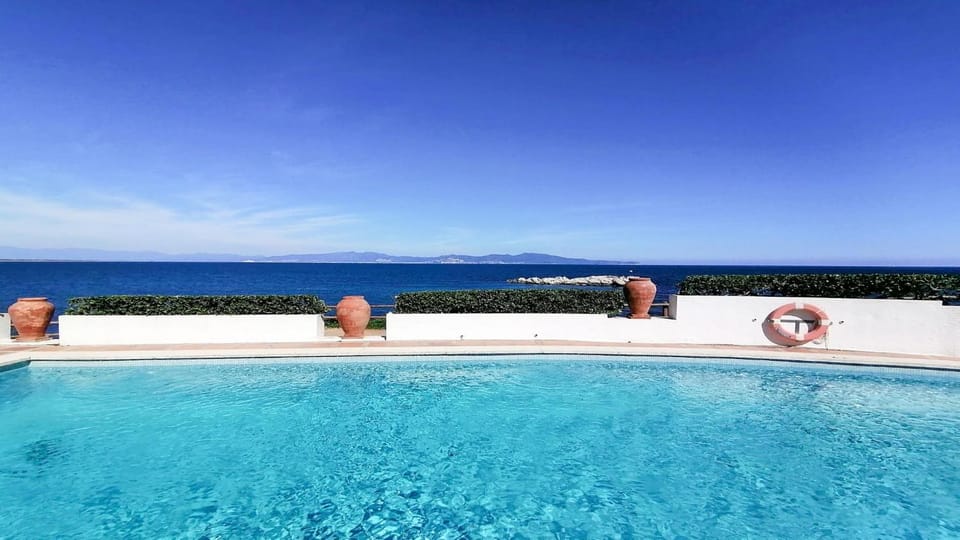 Natural landscape, Pool view, Sea view, Swimming pool