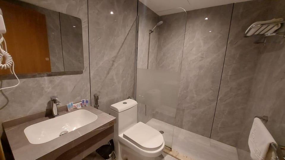 Shower, Toilet, Bathroom, bidet, towels