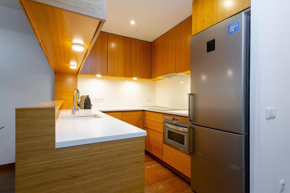Kitchen or kitchenette, oven