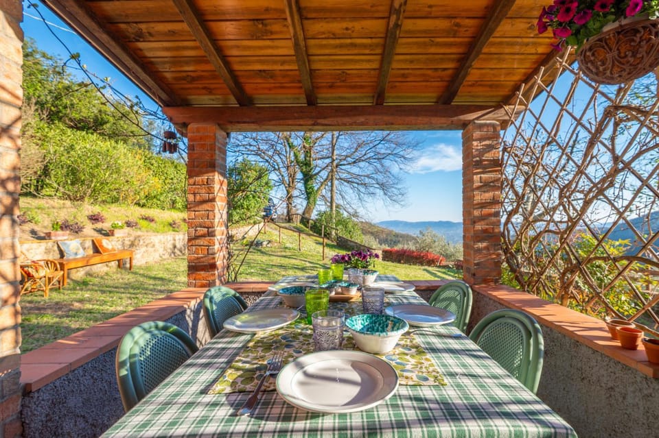 Patio, Spring, Day, Natural landscape, Garden, Dining area, Garden view, Mountain view