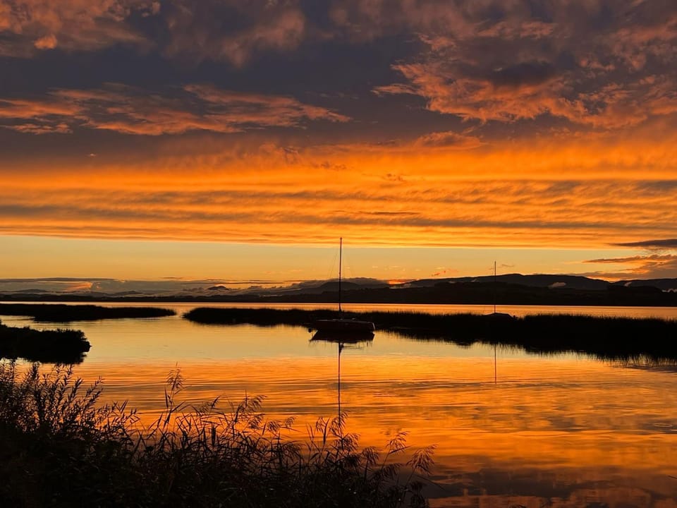 Lake view, Sunset
