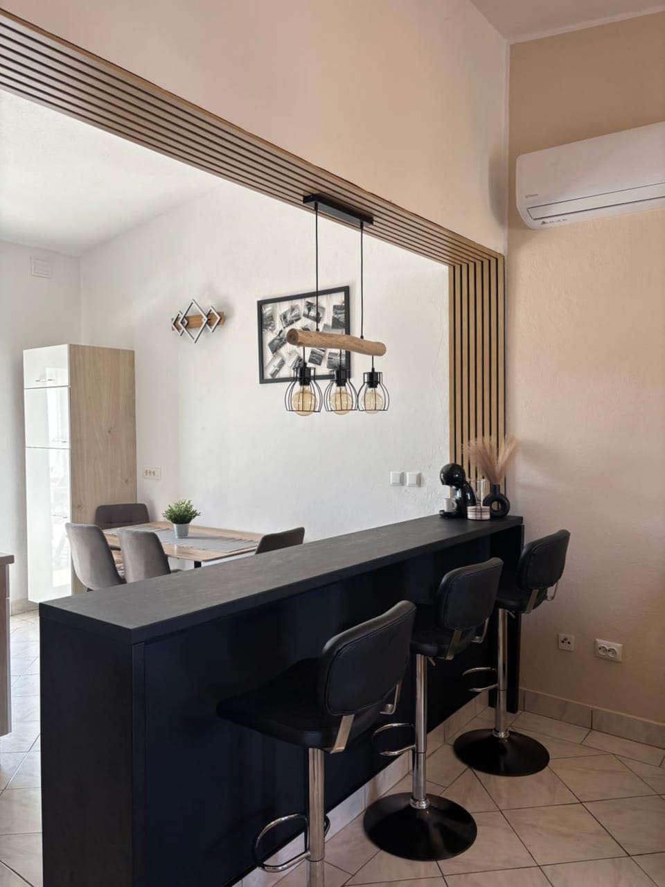 Dining area, air conditioner
