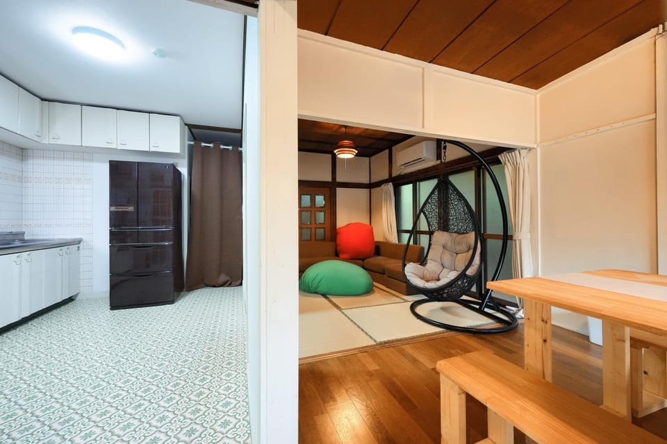 Living room, kitchen
