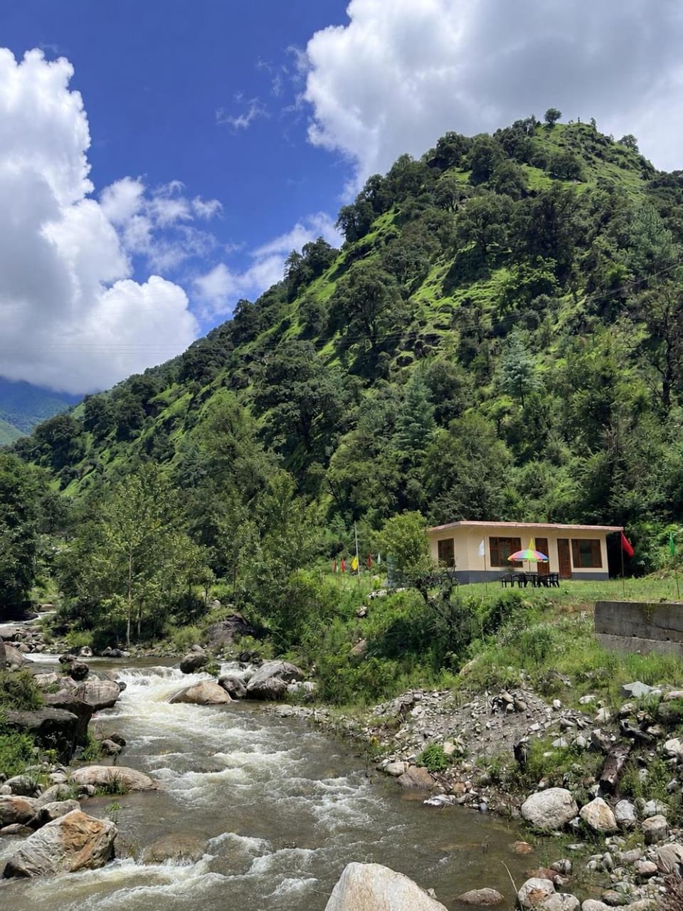 Property building, Nearby landmark, Day, Mountain view, River view