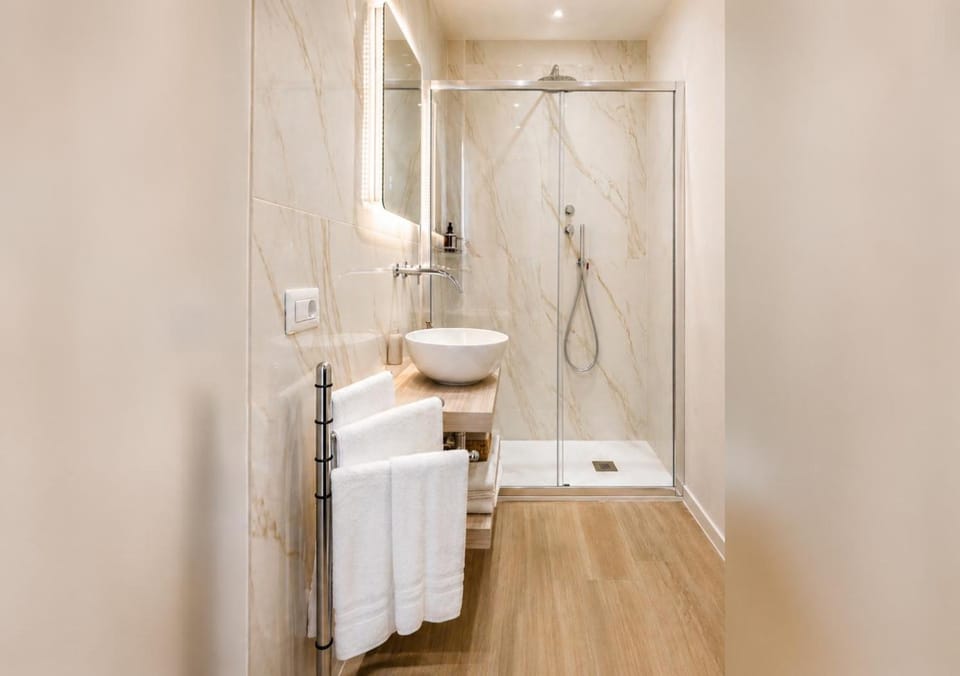 Shower, Bathroom, heating, internet, towels
