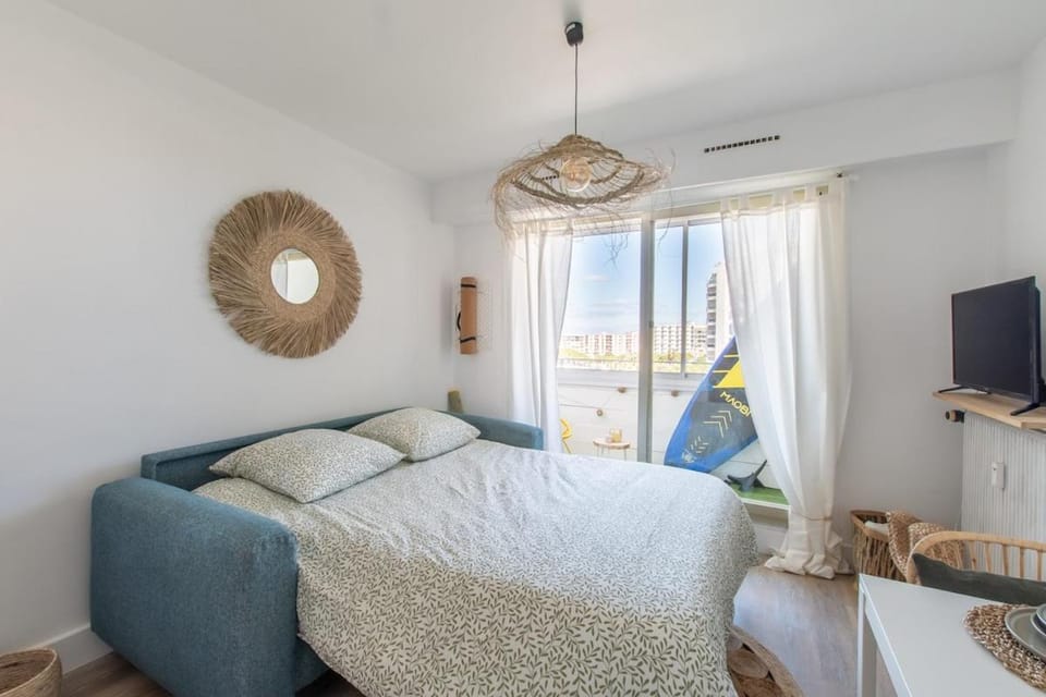 Surf Yoga- studio lumineux Vue Port proche plage Apartment in Mauguio