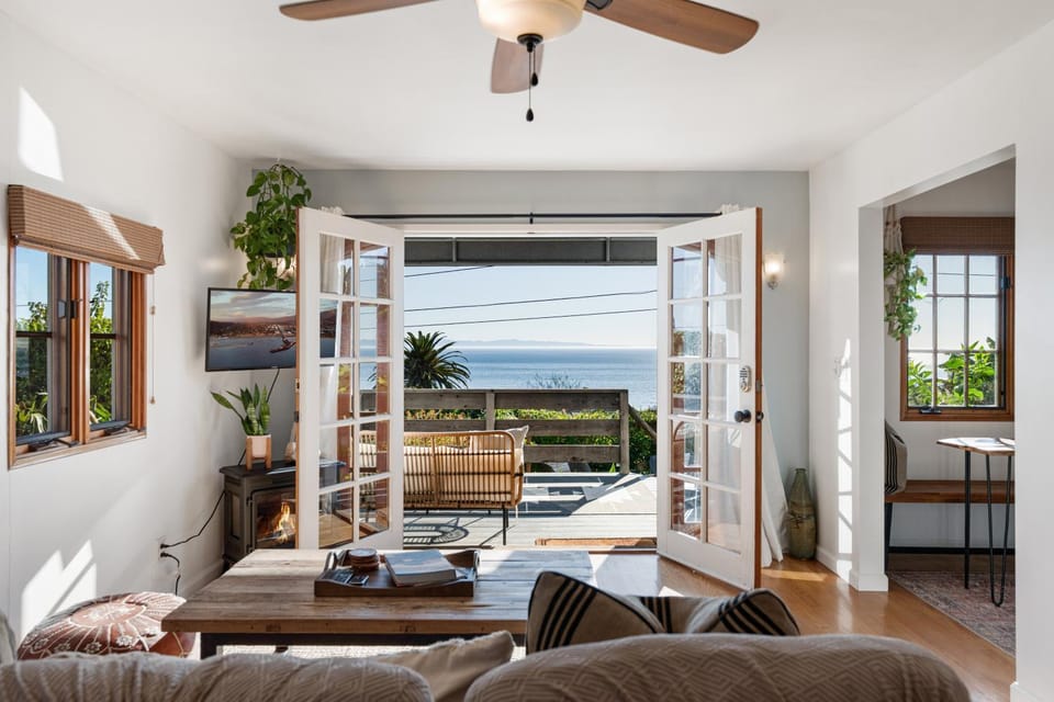 Poppy's Ocean-View Cottage | Hot Tub, Dog-Friendly House in Summerland