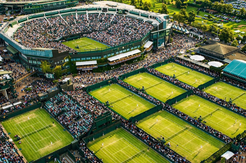 Day, People, Bird's eye view, Tennis court