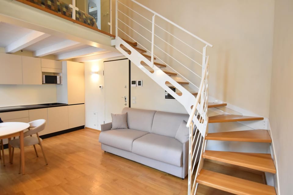 Kitchen or kitchenette, Living room, Seating area
