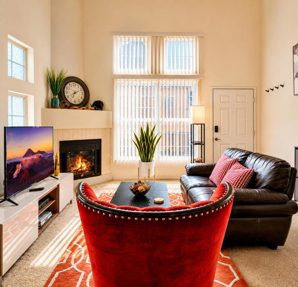 TV and multimedia, Living room, fireplace
