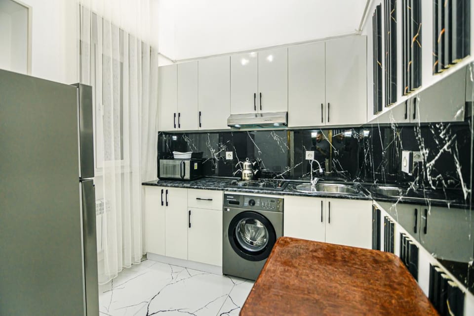 Kitchen or kitchenette, oven, stove