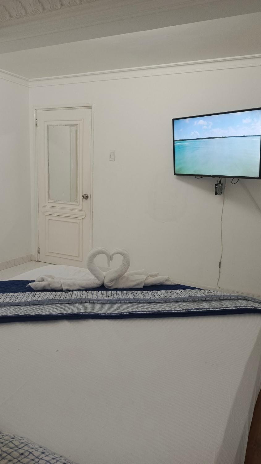 Bed, TV and multimedia, Photo of the whole room, Bedroom