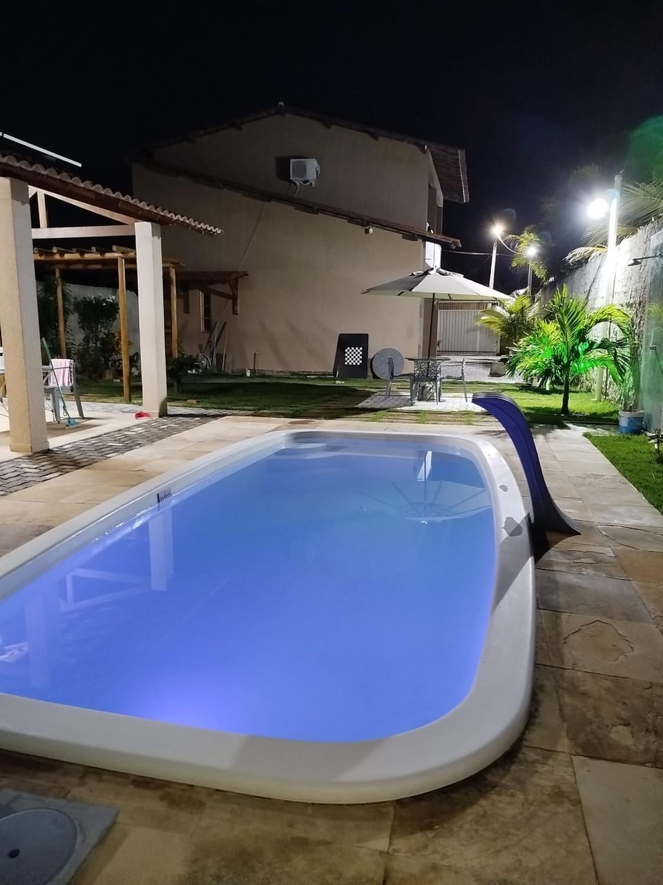 Night, Natural landscape, Pool view, Swimming pool