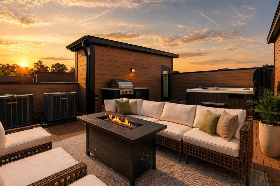 Multi-Level Retreat with Hot Tub and Rooftop Views House in Berry Hill