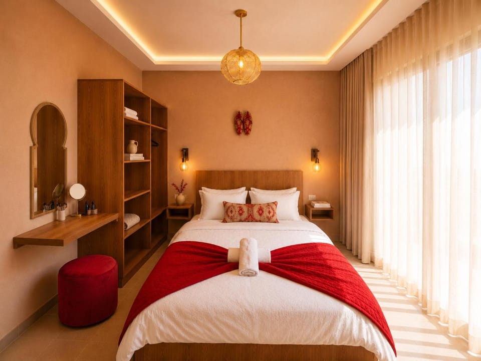 Bed, Photo of the whole room, Decorative detail, Bedroom