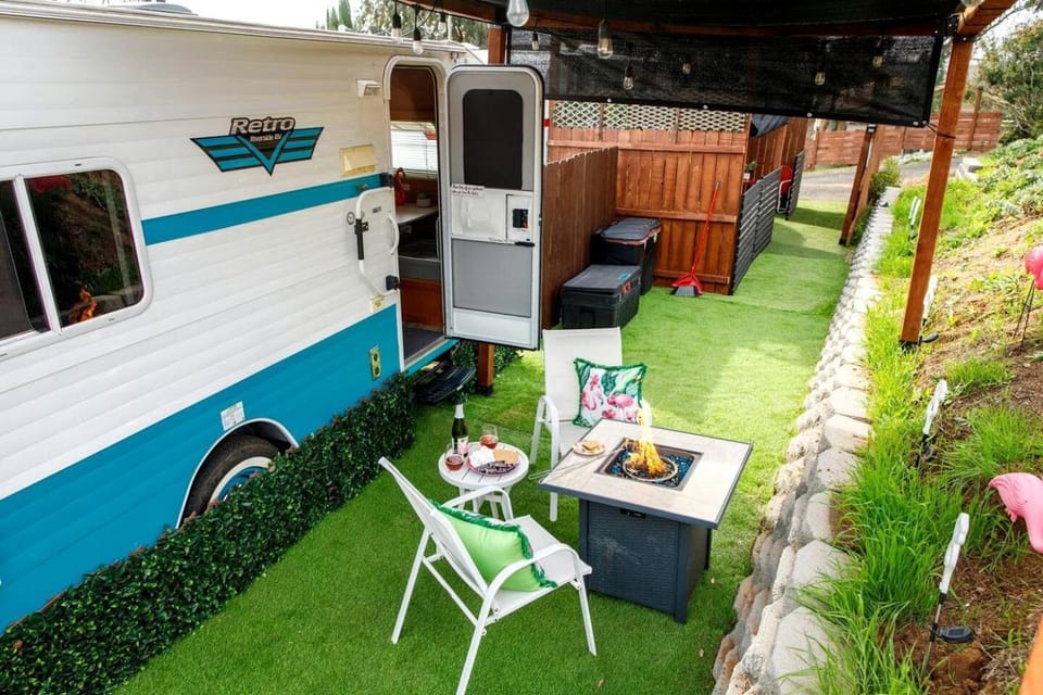 Vintage-Inspired Retro RV with Flamingo Theme Near Coast & Hiking Trails, El Cajon CA House in El Cajon
