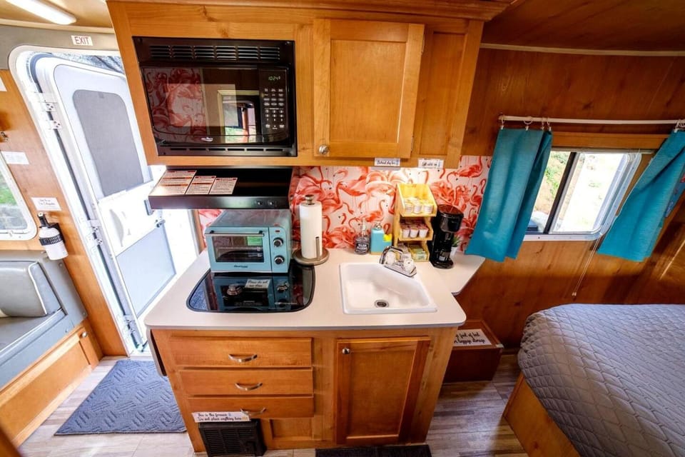 Vintage-Inspired Retro RV with Flamingo Theme Near Coast & Hiking Trails, El Cajon CA House in El Cajon