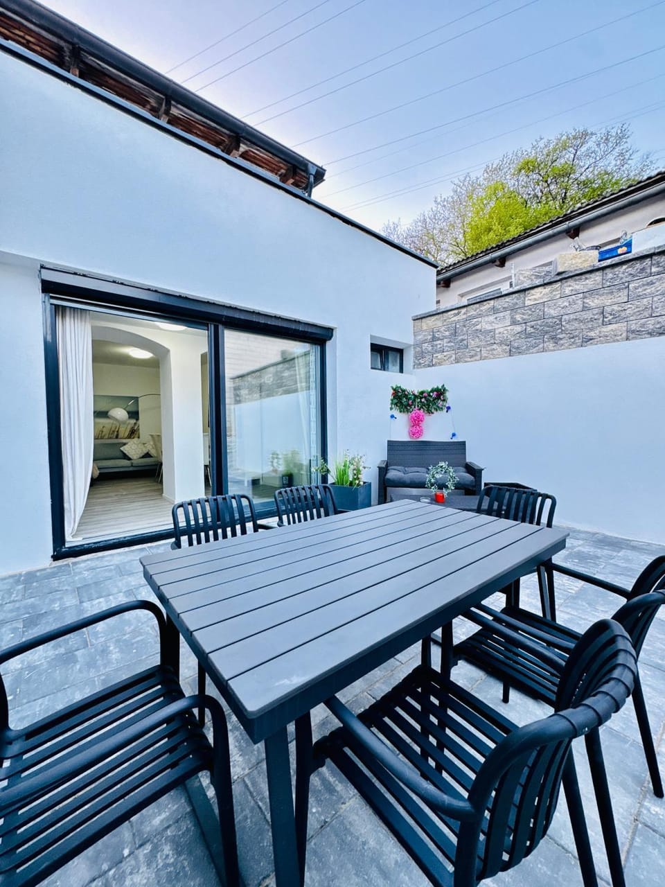 Patio, Seating area, Dining area