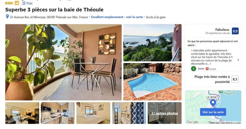 3 pièces avec vue mer exceptionnelle - changement de gestionnaire voir photos pour avis Apartment in Mandelieu-La Napoule