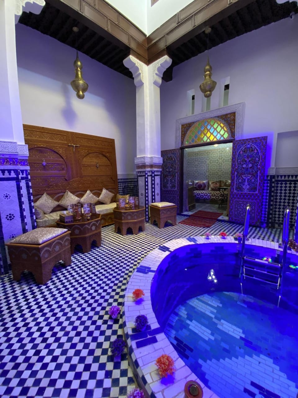 Living room, Pool view, Swimming pool