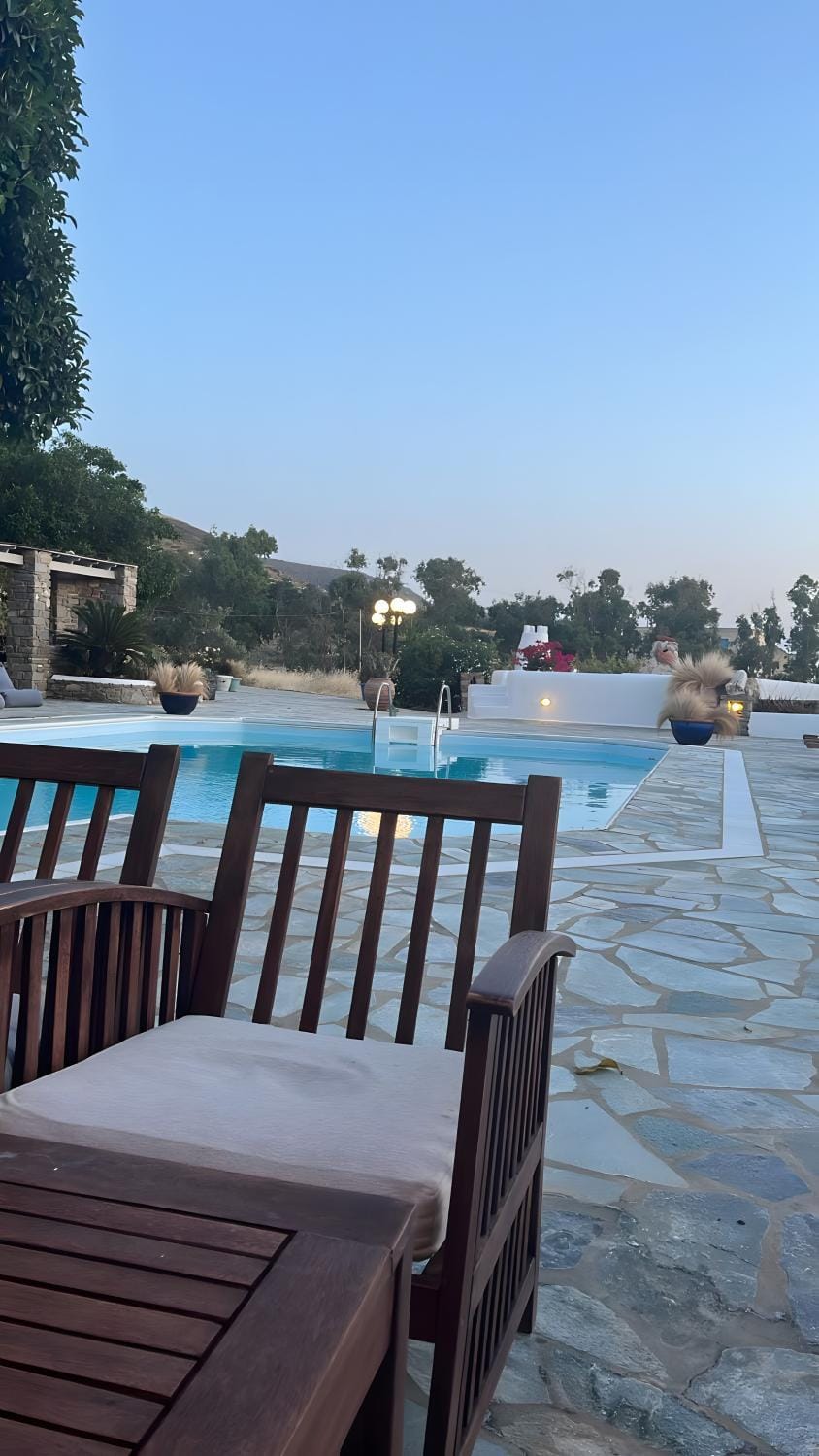 Property building, Living room, Swimming pool