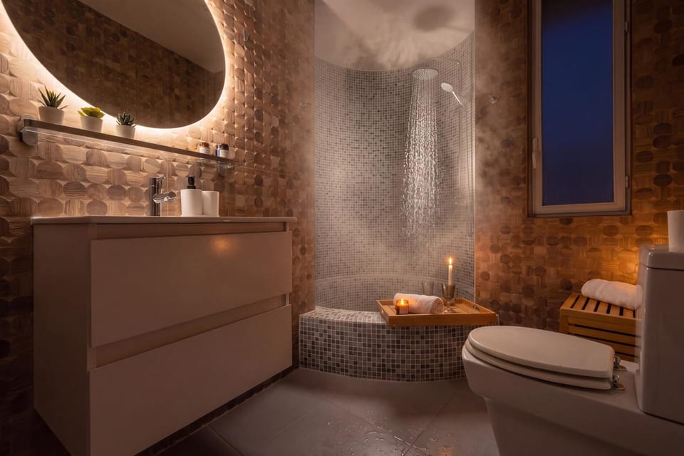 Shower, towels
