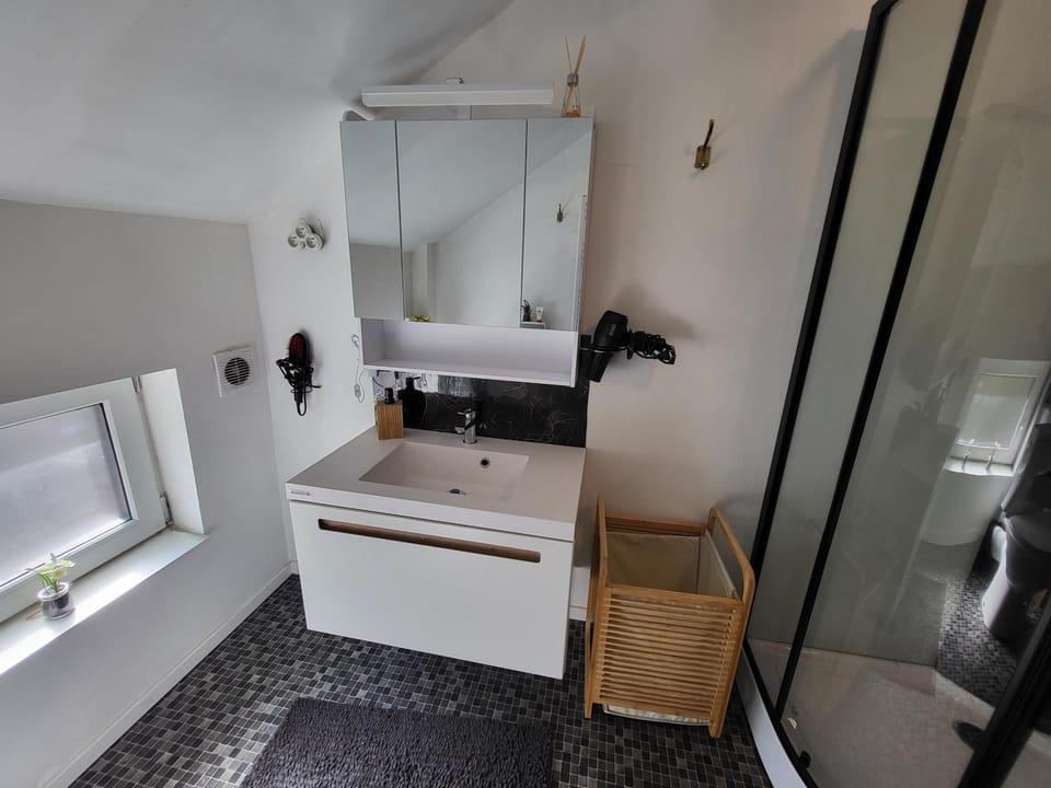 Bathroom, hair dryier