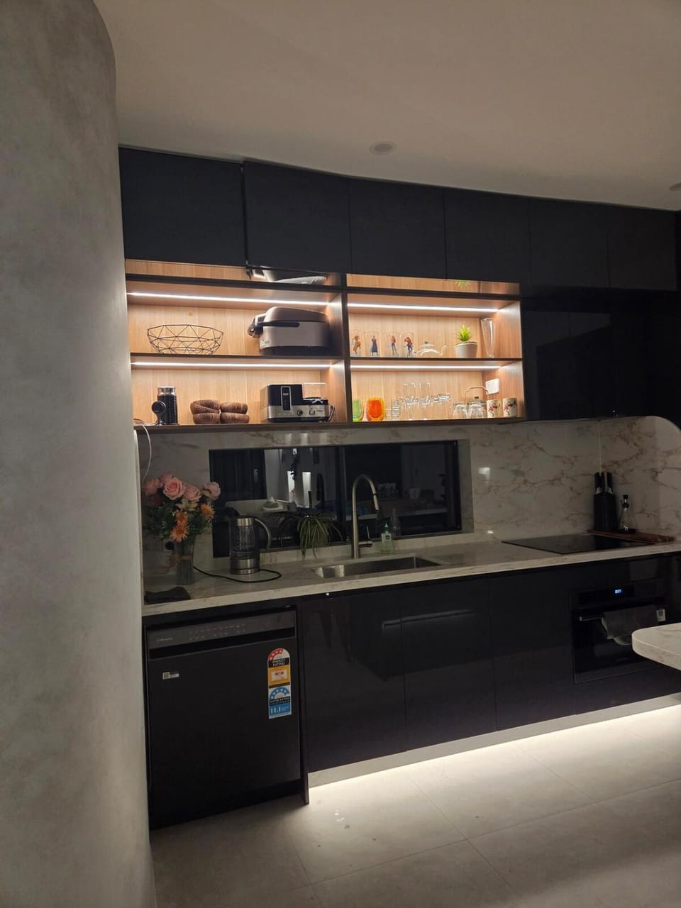 dishwasher, oven, stove, toaster