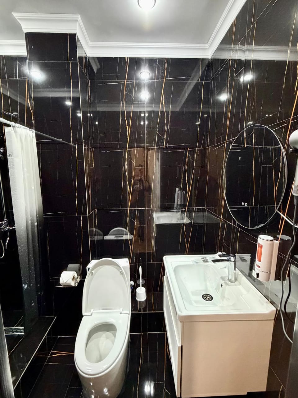 Shower, Toilet, towels