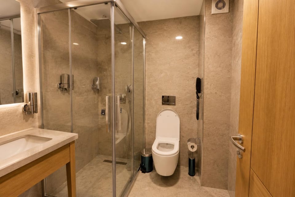 Shower, Toilet, Bathroom, towels
