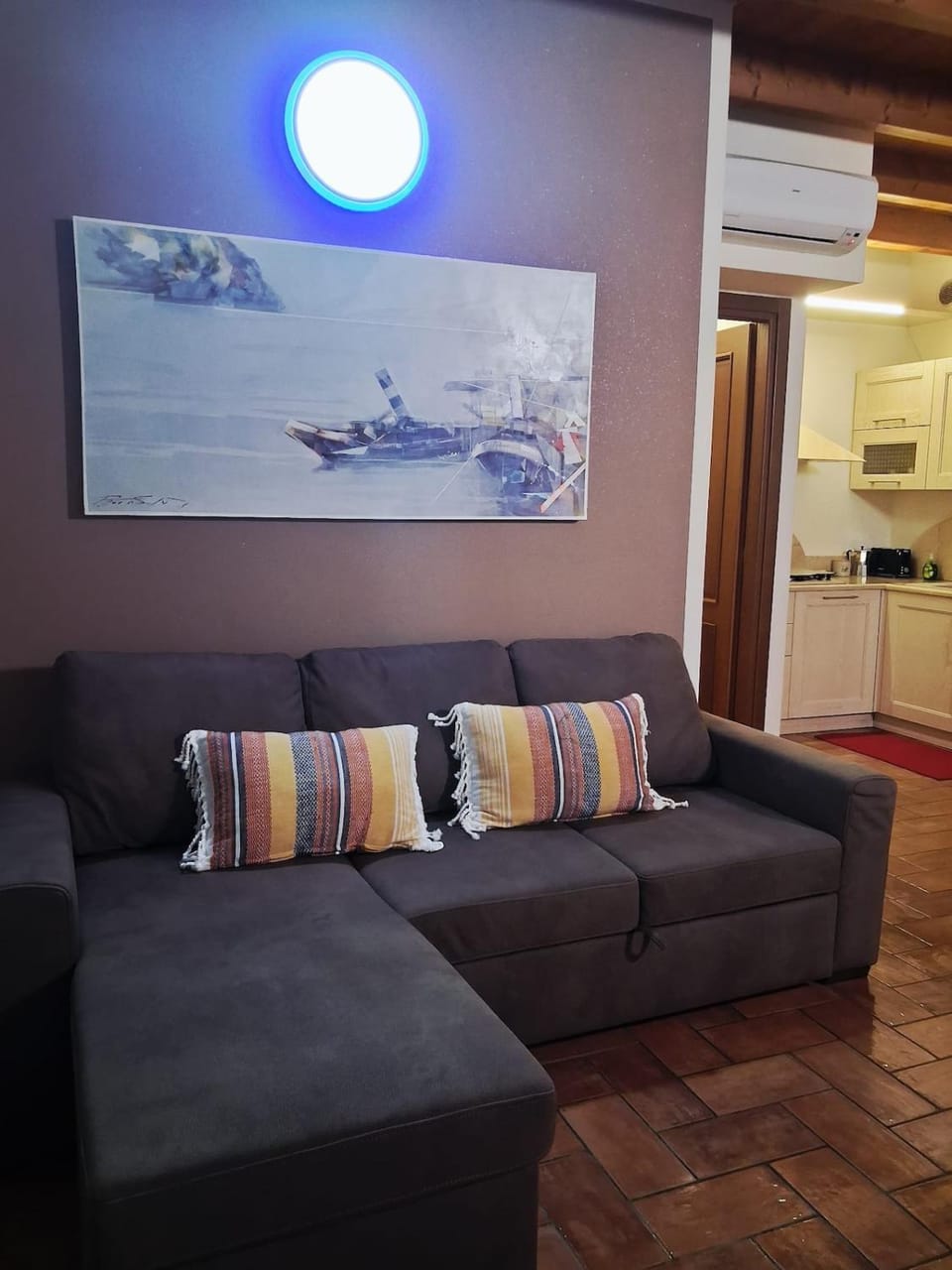 Kitchen or kitchenette, Living room, Seating area