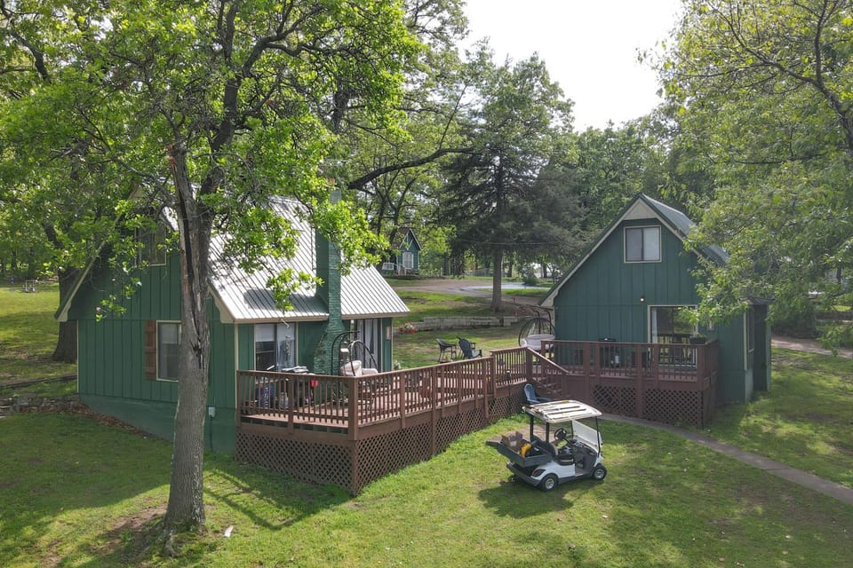 Hot Tub, Pool, Dock: 2 Cabins Lakeview Grand Lake Cabin in Ozark Mountains
