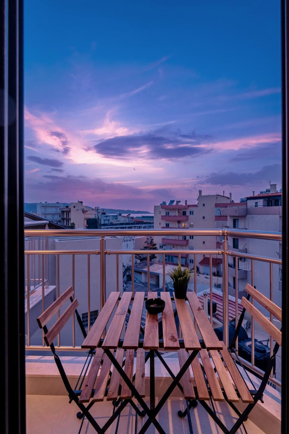 Natural landscape, View (from property/room), Balcony/Terrace, Sea view, Sunset