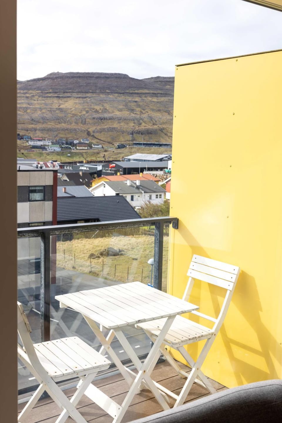 Balcony views across Torshavn from a prime area Apartment in Europe
