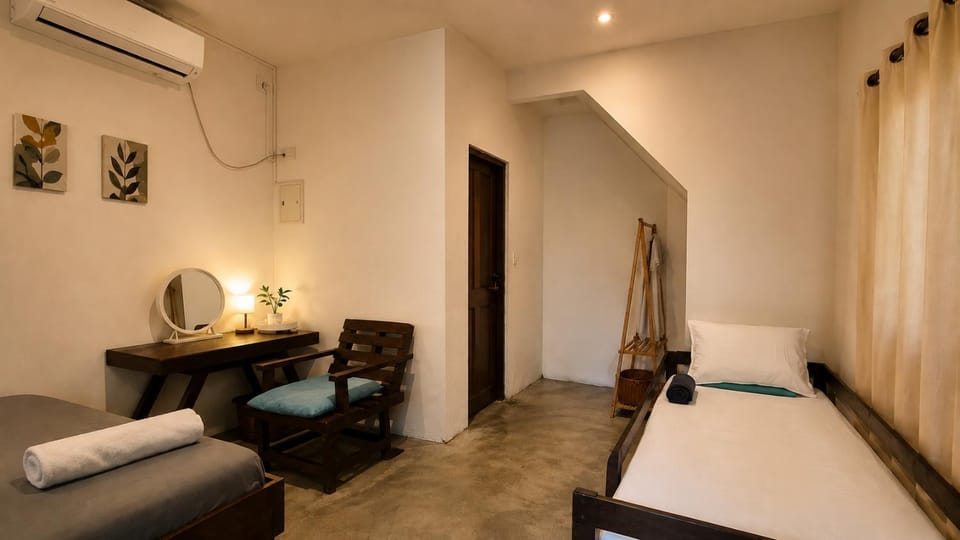Bed, Photo of the whole room, Bedroom, wardrobe, air conditioner
