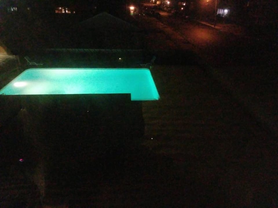 Night, Pool view, Swimming pool