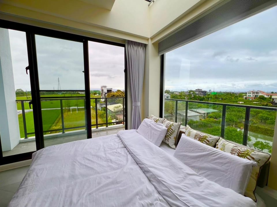 Bed, Natural landscape, Bedroom