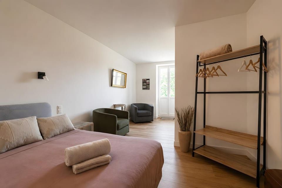 Property building, Living room, Bedroom