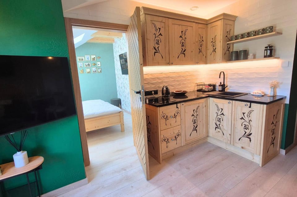 Kitchen or kitchenette, oven, stove