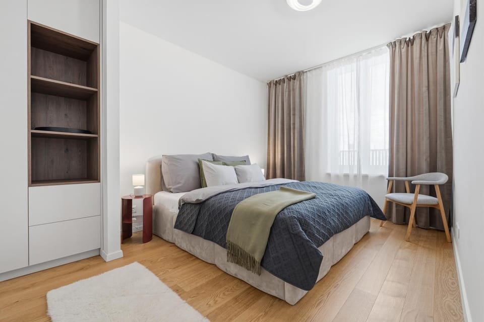 Bedroom, Quiet street view, wardrobe