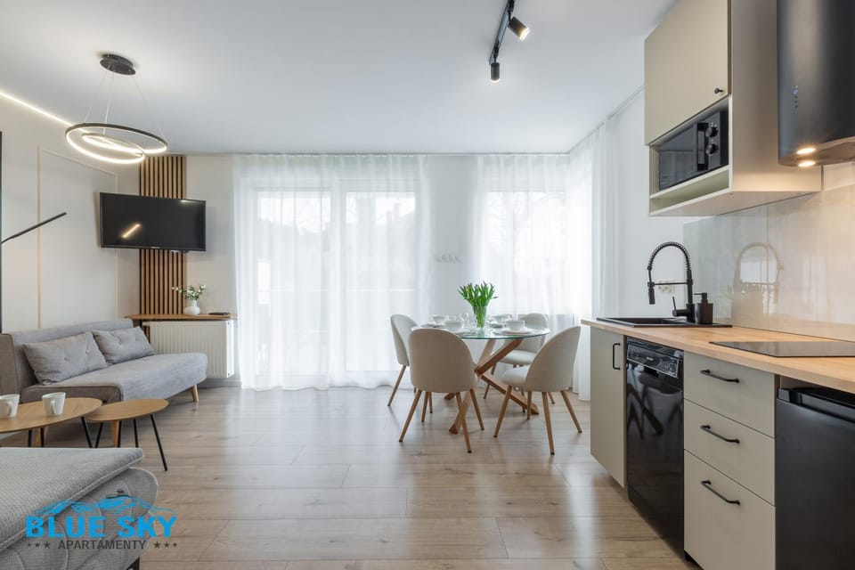 TV and multimedia, Kitchen or kitchenette, Living room, Seating area, dishwasher