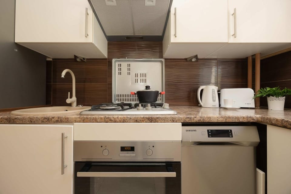 Coffee/tea facilities, Kitchen or kitchenette, dishwasher, stove