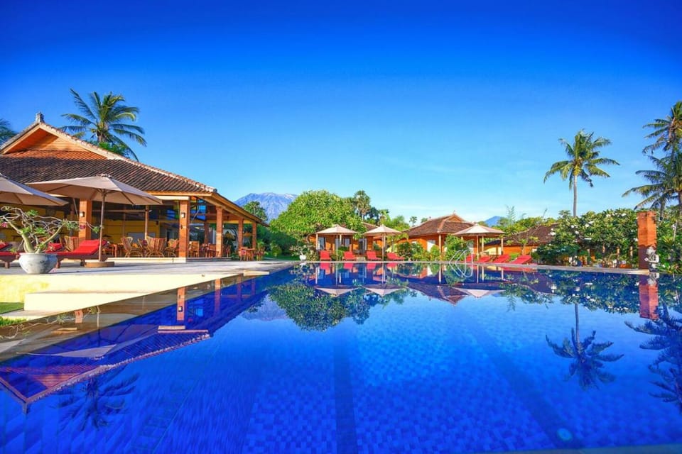 Pool view, Swimming pool, sunbed
