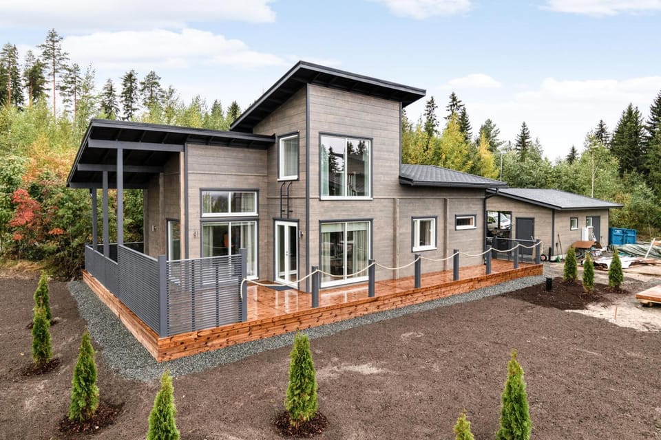 Property building, Spring, Garden view