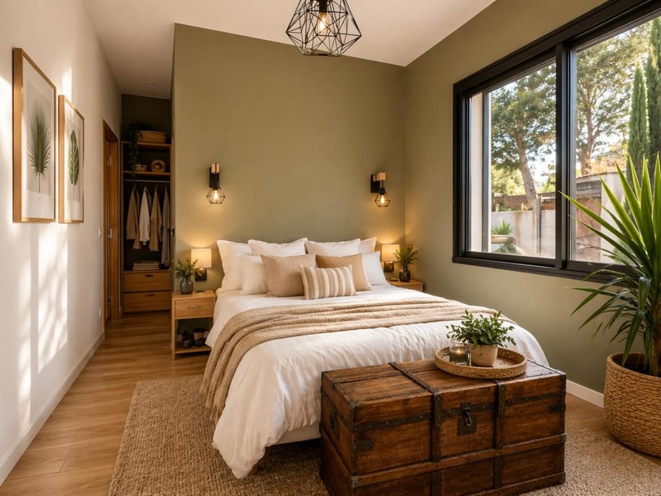 Photo of the whole room, Bedroom