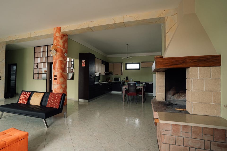 Living room, fireplace