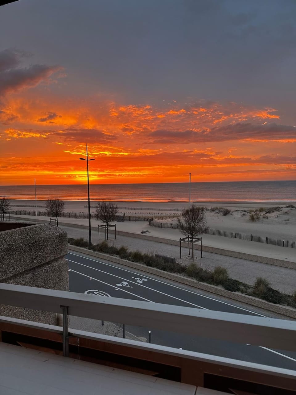 Beach, Sea view, Sunset