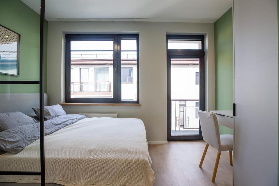 Sage Green Studio for 3 Quiet Central Street Apartment in Riga